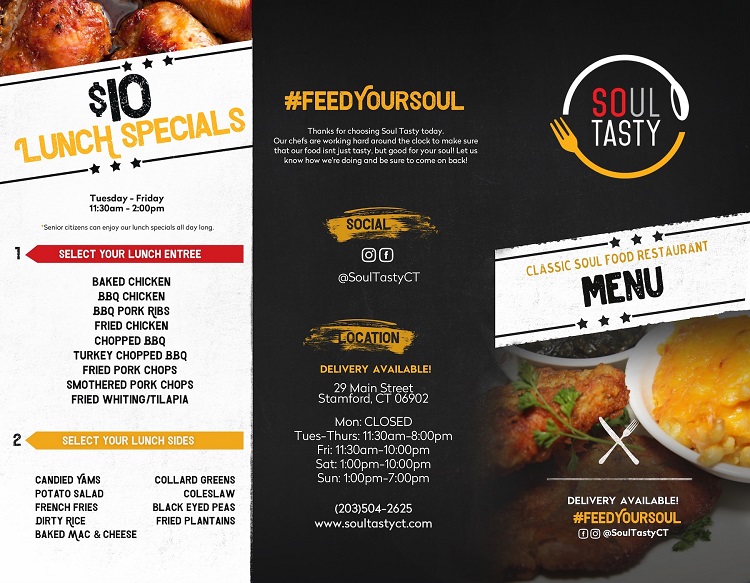 Menu template hiện đại