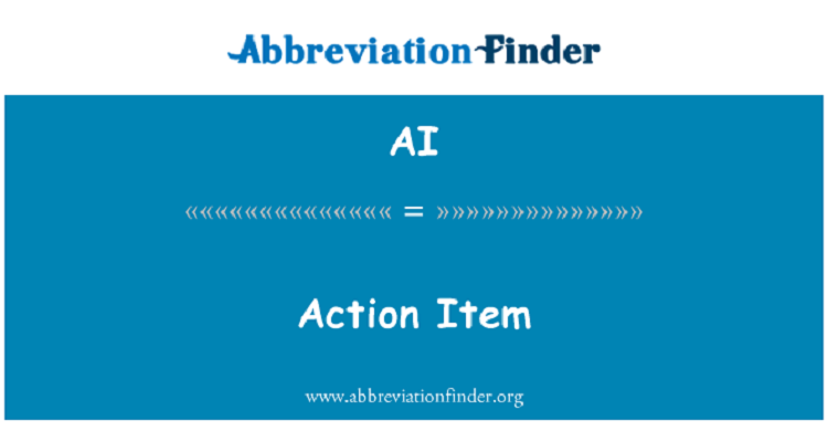 Action item c&oacute; nghĩa l&agrave; g&igrave;?