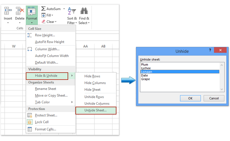 Ẩn / hiện c&aacute;c Sheet một c&aacute;ch linh hoạt