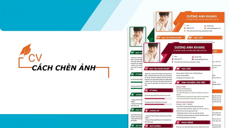 C&aacute;ch ch&egrave;n ảnh v&agrave;o CV