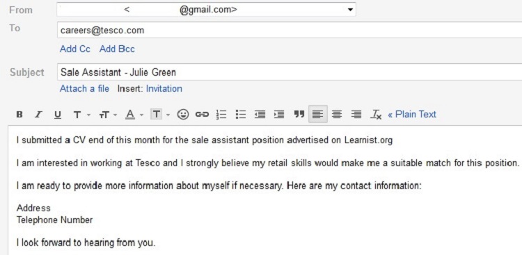 C&aacute;ch thức viết email