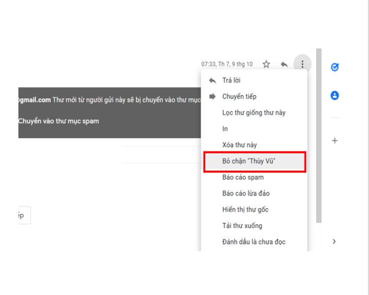 C&aacute;ch hủy chặn một địa chỉ email đ&atilde; được chặn tr&ecirc;n Gmail