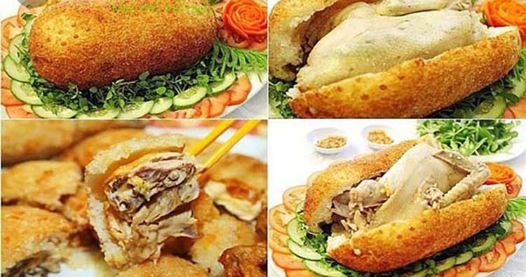 Nguyên liệu làm gà bó xôi chiên phồng, giòn ngon