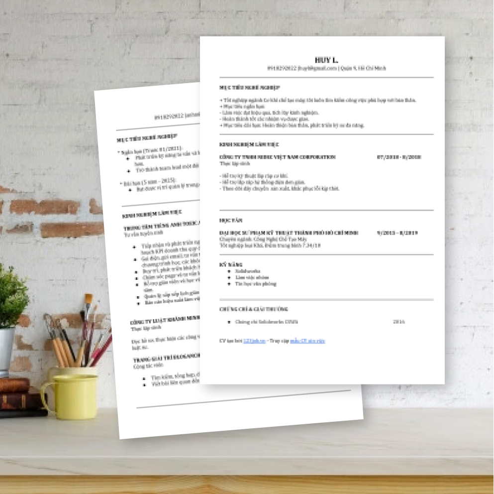 Viết CV ngành Bán Hàng