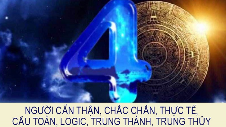&Yacute; nghĩa thần số học số 4 trong biểu đồ ng&agrave;y sinh