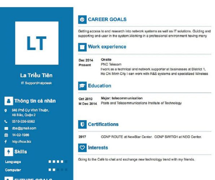 Lưu &yacute; trong khi viết CV