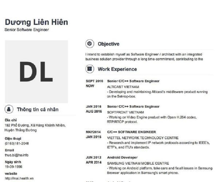 Hướng dẫn c&aacute;ch viết mẫu CV