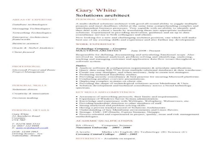 Cách viết mẫu CV Solution Architect chuẩn gây ấn tượng với nhà tuyển dụng