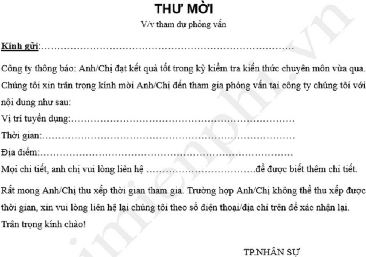 Tại sao một mẫu thư mời phỏng vấn l&agrave; g&igrave; lại quan trọng như vậy?