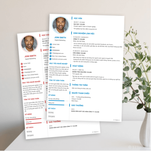Mẫu CV Ấn tượng hiện đại